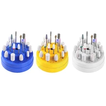 Портативная Шлифовальная головка для ногтей, коробка для хранения 60 отверстий, держатель для дисплея, подставка для ногтей, аксессуары для маникюра