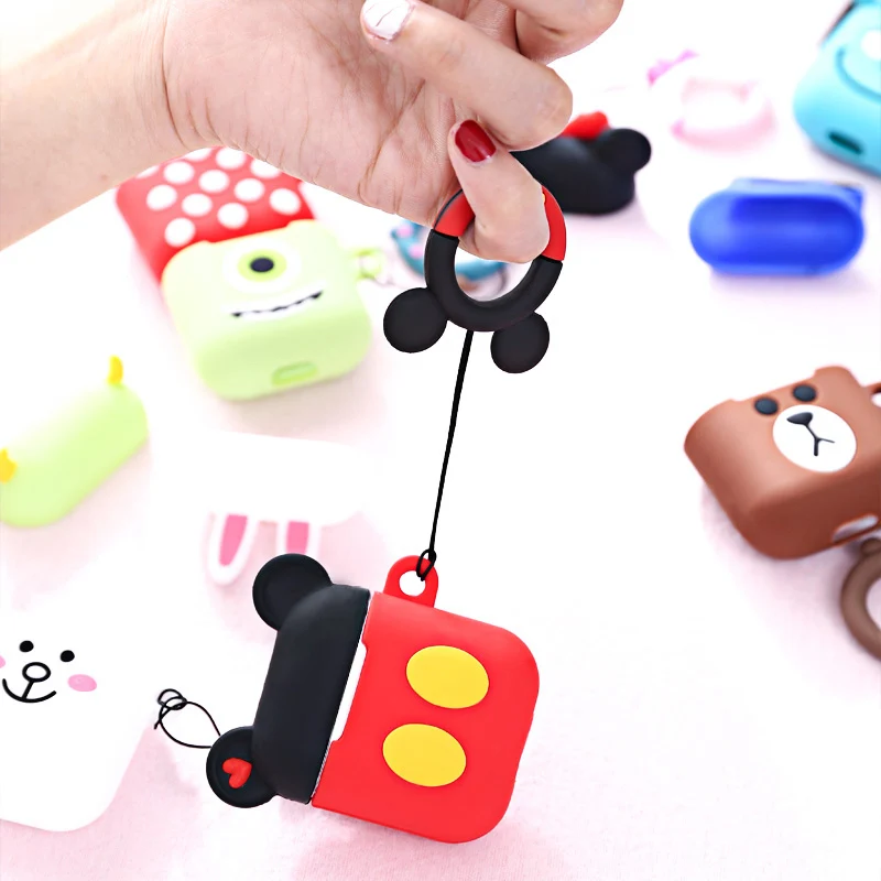 

Cartoon Cute Case For Apple Airpods 1 2 Earphone Soft Silicone Wireless Bluetooth Headset Cover For Airpods Protective Case