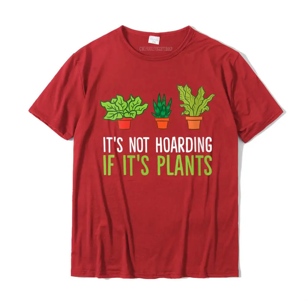 Unique Short Sleeve Tops Shirt Summer Fall Round Neck Cotton Men Tshirts Gift Unique Tops T Shirt Cute Free Shipping Womens Plants Lover It's Not Hoarding If It's Plants Gardening V-Neck T-Shirt__26580 red