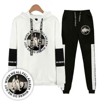 

Mainlead New Billie Eilish Two Piece Set Hip Hop Hoodies Sweatshirts And Sweatpants