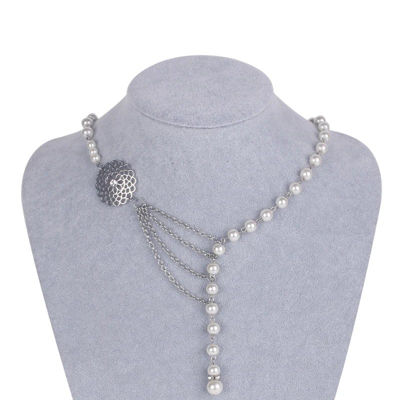 Жемчужное ожерелье ручной работы с изогнутыми иглами аксессуары из сплава