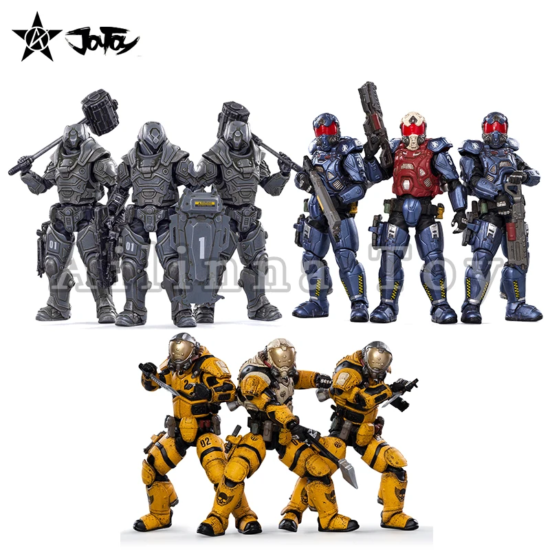 Экшн-фигурка JOYTOY 1/18 3 75 (3 шт./компл.) Interstellar Trooper 01st 02nd 03rd аниме Коллекционная модель