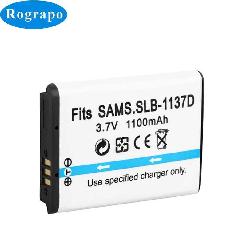 Новый 1100 мА/ч SLB-1137D SLB 1137D батареи для камеры SAMSUNG TL34HD NV106HD i85 i100 NV103 NV30 NV11 L74 широкий |