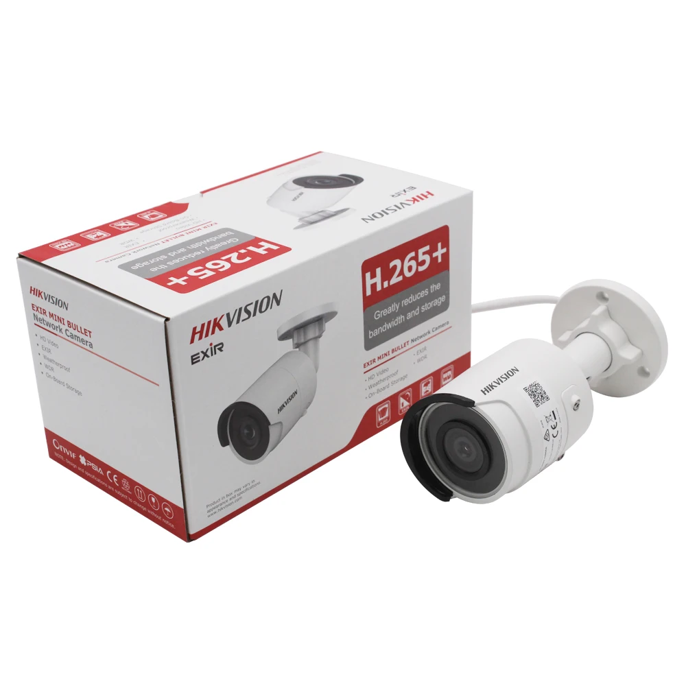 Hikvision 4K сетевая цилиндрическая IP камера 8 Мп стандартная 3D DNR безопасности с