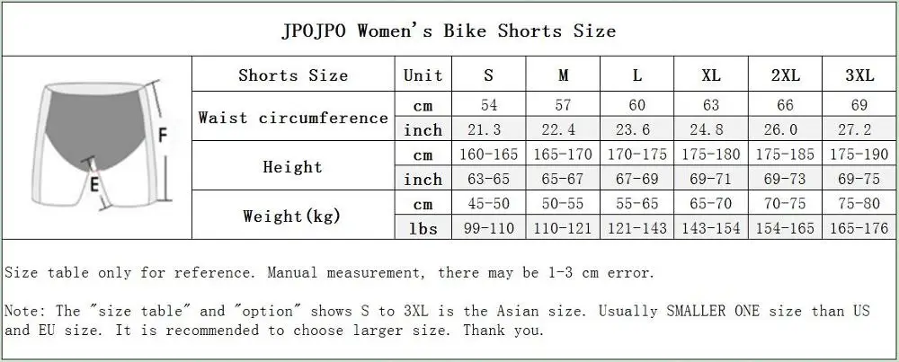 JPOJPO-2019-Cycling-Shorts-Women-Sport-Tight-MTB-Bike-Shorts-4D-Gel-Padded-Shockproof-Bicycle-Shorts