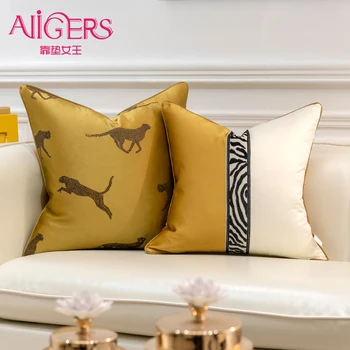 

Avigers Luxury Leopard Home Decorative Pillow Case Modern Minimalist Cushion Cover For Sofa Bedroom Living Room Car Yellow Green