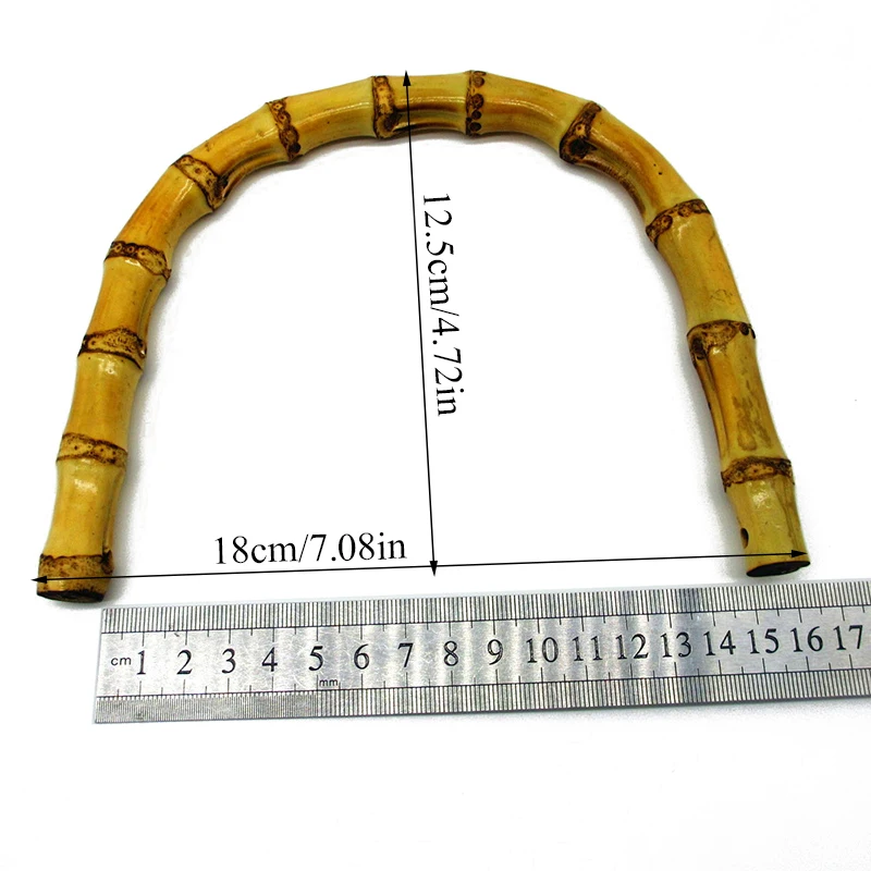 D форма ручка для ручной работы Сумочка 1 шт. бамбуковая ручка для Сумочка ручной работы ручки для DIY сумки кошелек рамка 2 цвета