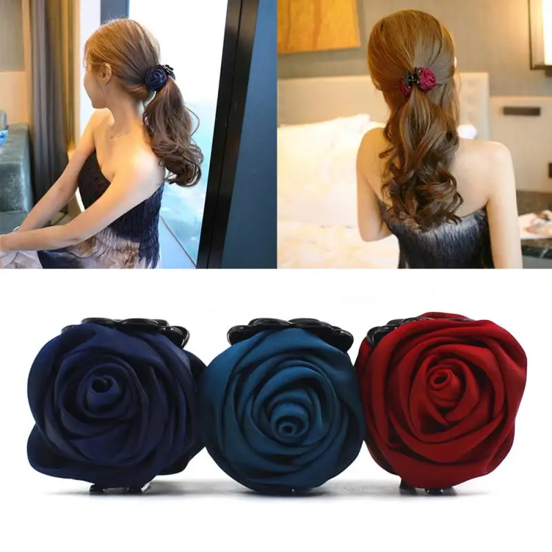 Fashion Korean Brand Hair Clip Rose Claws Clips Accessories For Women Girls Crab Clamp Hairpin Headwear | Красота и здоровье