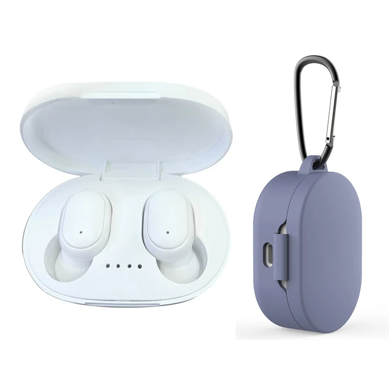 white gray Беспроводные наушники для Xiaomi Redmi наушники Bluetooth 5,0 TWS наушники с шумоподавлением микрофон для iPhone huawei samsung A6S - Цвет: white gray