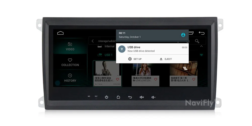 Perfect NaviFly Android 9.1 Car multimedia player for Porsche Cayenne 2003-2010 & Cayenne S & Cayenne GTS 2003-2010 RAM 2G ROM 32G AM FM 19
