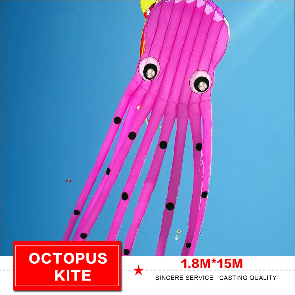 2020 Octopus kite for audlts 37 square meter 3D large huge big solid soft inflatable show kites