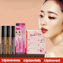 3 шт./лот, новинка, водонепроницаемый инструмент для бровей, Focallure, профессиональный набор для макияжа бровей