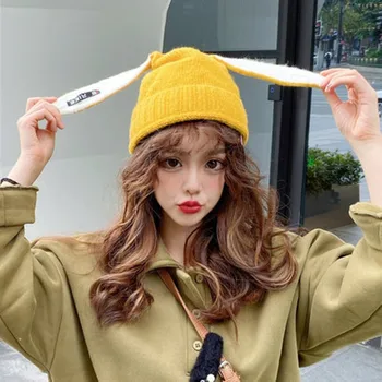 

Rabbit ear headgear hat female autumn and winter sweet and lovely winter Plush Korean version fashionable ear protection warm