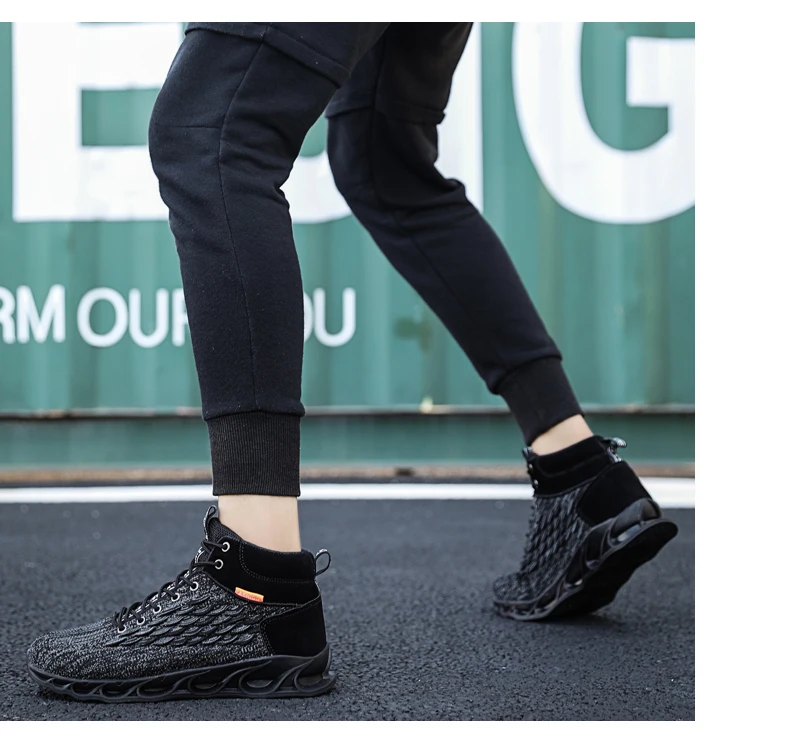 Новая Осенняя мужская повседневная обувь; Zapatos De Hombre; модная обувь на шнуровке; Tenis Masculino; прогулочные высокие кроссовки; Schoenen; Цвет Черный; Krasovki