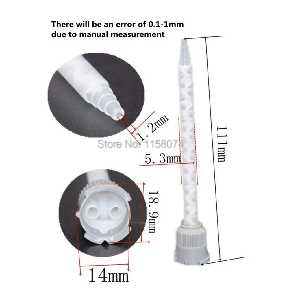 Description Picture 5 of item5pcs 1:1 2:1 Mixing Nozzle Resin Spare Mixer Nozzles for Adhesives