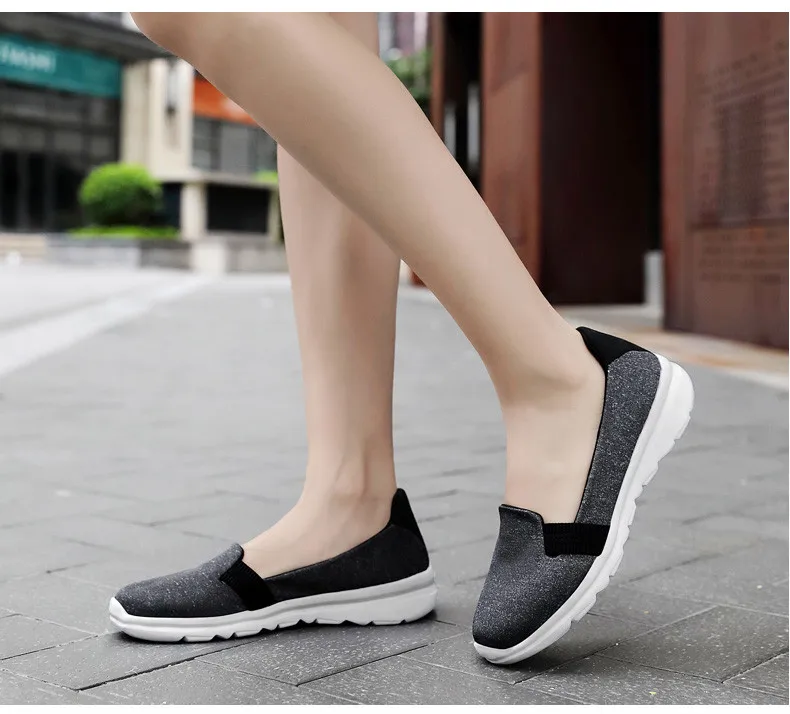 PINSEN Women Sneakers Casual Slip On Ladies Flat Shoes Breathable Mesh Trainers Soft Walking Female Shoes Footwear Zapatos Mujer