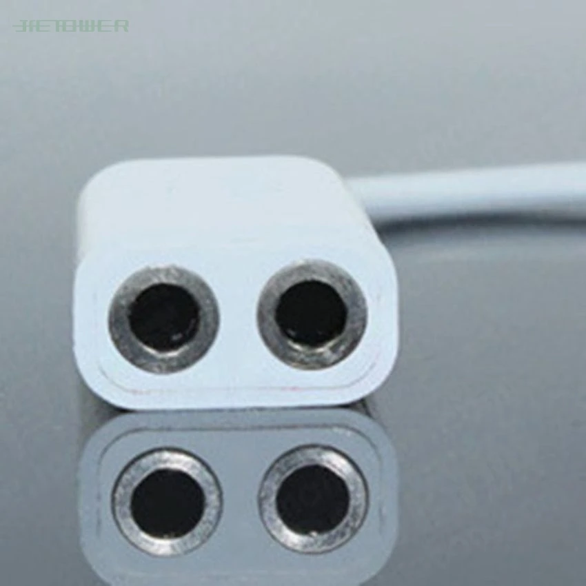 100pcs lot 3 5mm Jack 1 Male to 2 Female Headphone Stereo Earphone Audio Splitter to Micrphone Adapter Cable For Phone 6 5S 4S