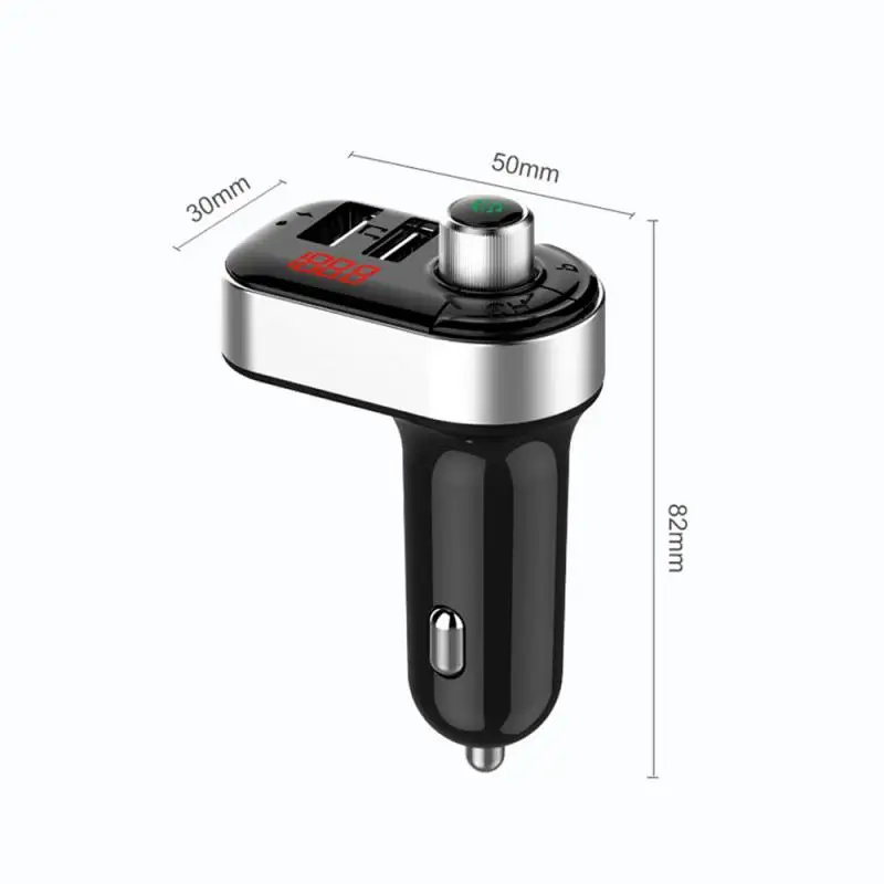 Телефонные звонки в режиме Hands-Free MP3 автомобиля Зарядное устройство с 2 Порты usb интерьер Инструмент Черный автомобильный Bluetooth FM передатчик аудио приемник адаптер