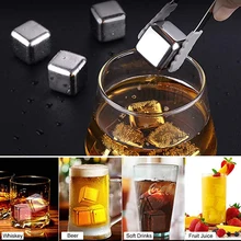Stainless Steel Whisky Stones Gift Set Reusable Ice Cubes Storage Box High Cooling Technology Great Birthday Gift for Men