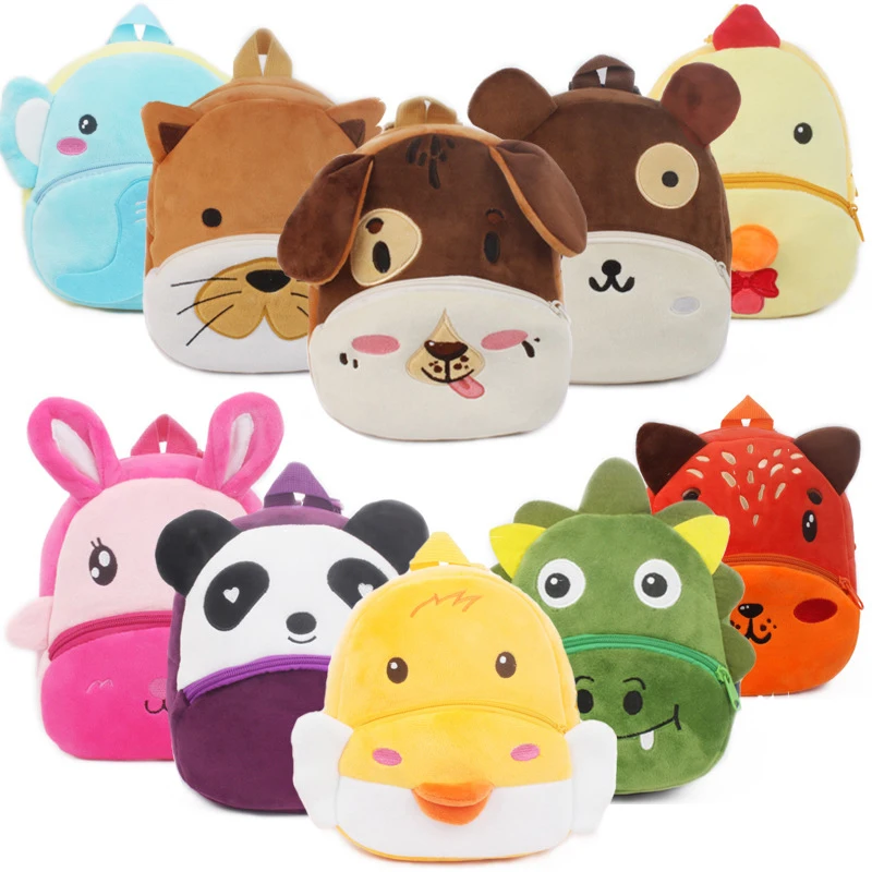 Backpacks Bookbag School-Bags Kindergarten Animal Plush Baby-Boys Children Cartoon 3D