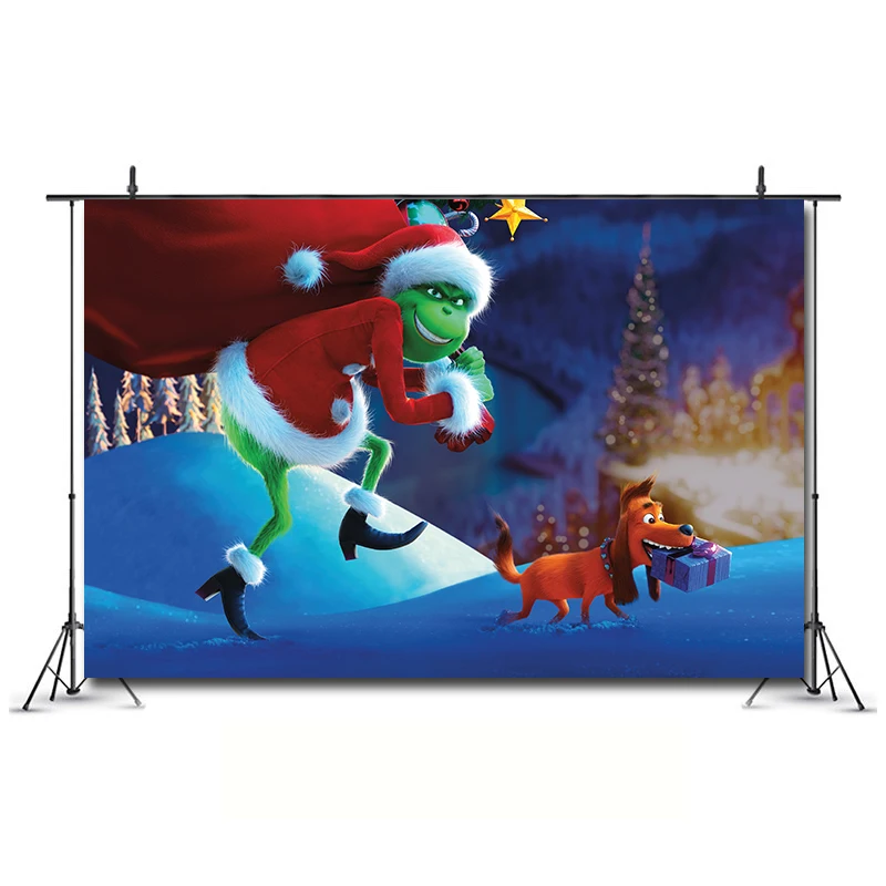 Grinch День Рождения украшения игры Супер Рождество тема сувениры Поставки баннер чашки соломинки