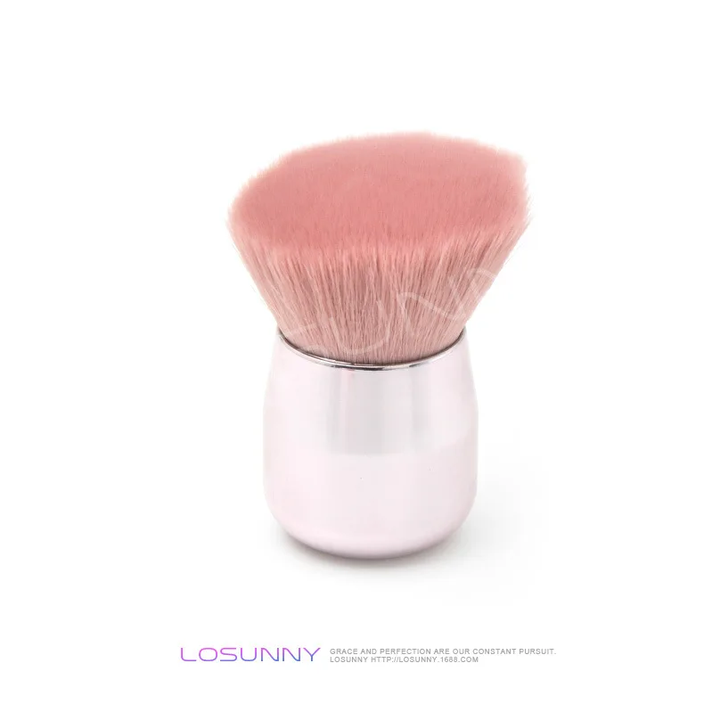 1Pcs High Quality Face Makeup Brush Round Pink Foundation Powder Brush Art Paint Brush Theatre Makeup - Handle Color: B