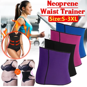 

Black Sauna Sweat Elastic Waist Trainer Neoprene Tummy Control Waist Cinchers Fitness Slimming Belt Women Shapewear Body Shaper