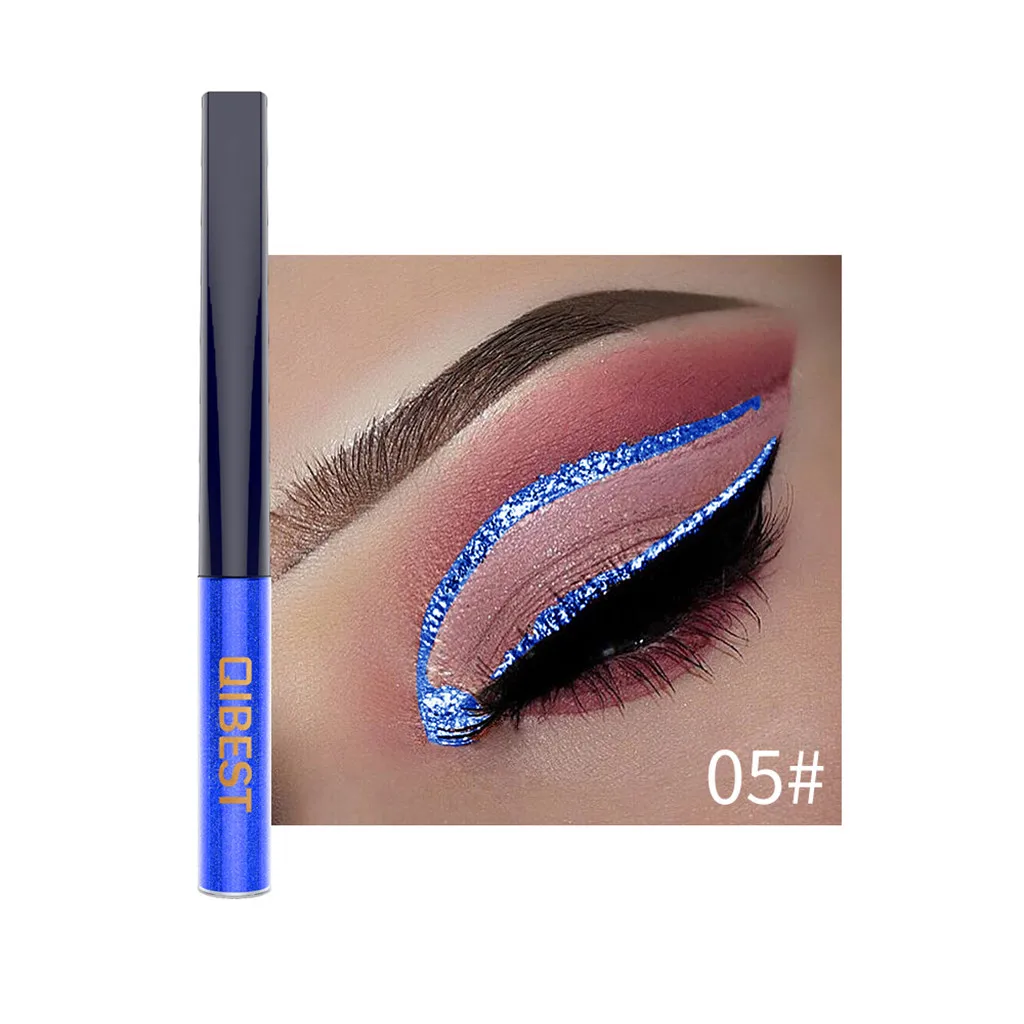 Красочные Блестящие Блестки стробоскоп Алмазный Блеск жидкая подводка для глаз Ручка Make Up Comestics металлическая подводка для глаз карандаш стойкий макияж