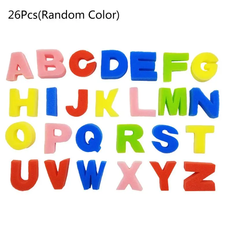 

26 Pcs Capital Letters Sponge Foam Drawing Alphabets Painting Art Graffiti Tools
