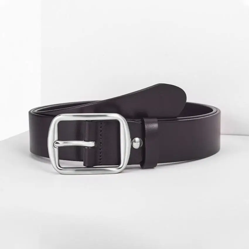 Genuine Leather Stainless Steel Buckle Belt Designer Cowskin Male Belt Jeans Fashion Strap Waistband Quality Assurance XKS185