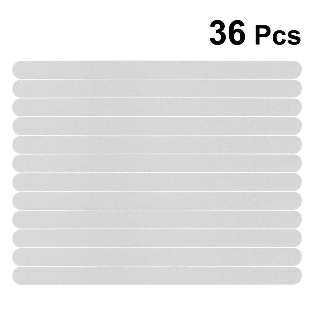 36pcs Non Slip Strips Shower Stickers Bath Safety Strips Transparent Anti-Slip Strips Sticker For Bathtubs Showers Stairs Floor