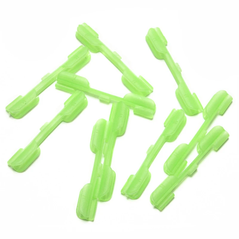10pcs Night Fishing Rod Tip Light Holder Clip Used on Fishing Rods Feeder Fluorescent Light Glow Stick Tools Accessories