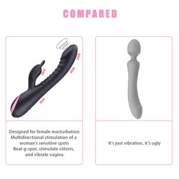SHAKI G-Spot Dildo Rabbit vibrators Hitting Vibrating Vagina Massager Female Masturbator Clitoris Stimulator Sex Toys For Women 5