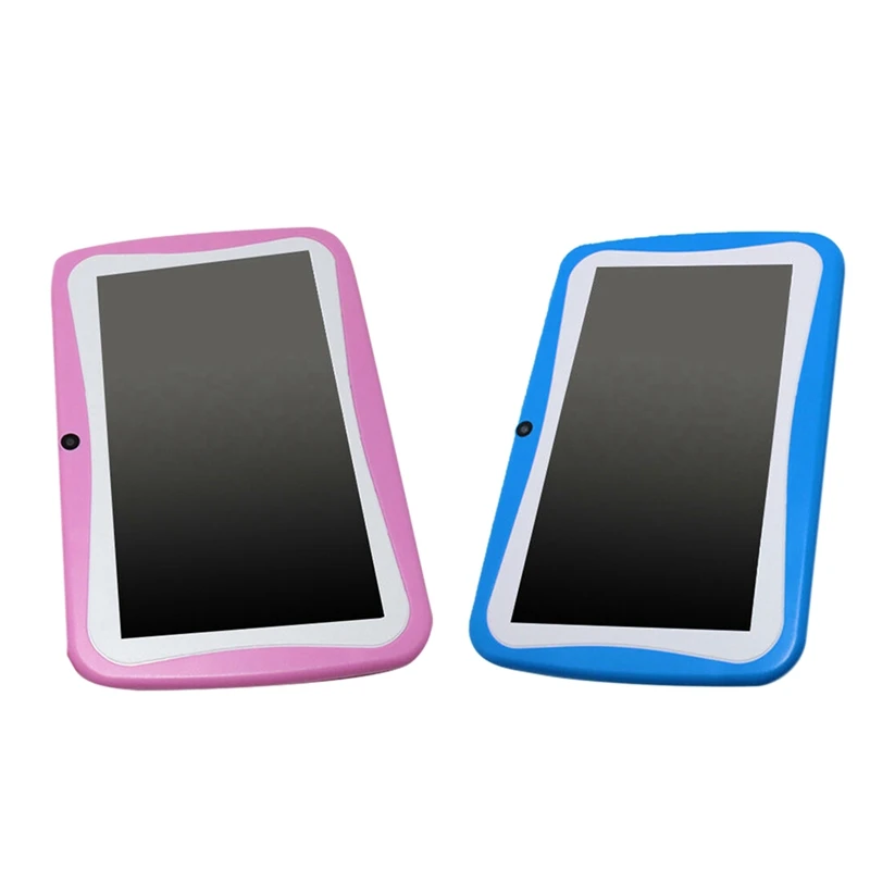 

2 Pcs 7 Inch Kids Tablet Android Dual Camera WiFi Education Game Gift for Boys Girls US Plug, Pink & Blue