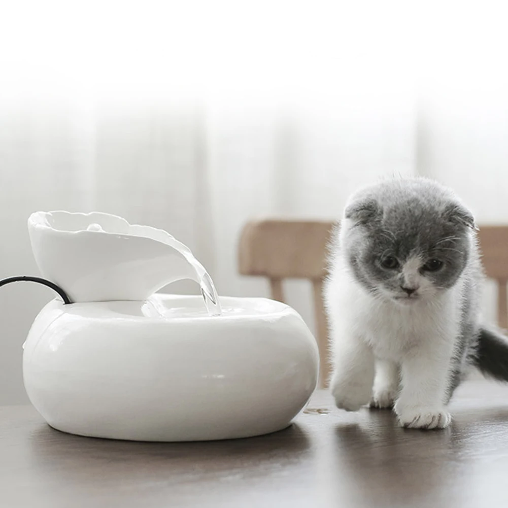 Smart Filter Large Capacity Quiet Dispenser Cats Automatic Circulating Ceramic Fountain Easy Clean Drinking Water Feeder