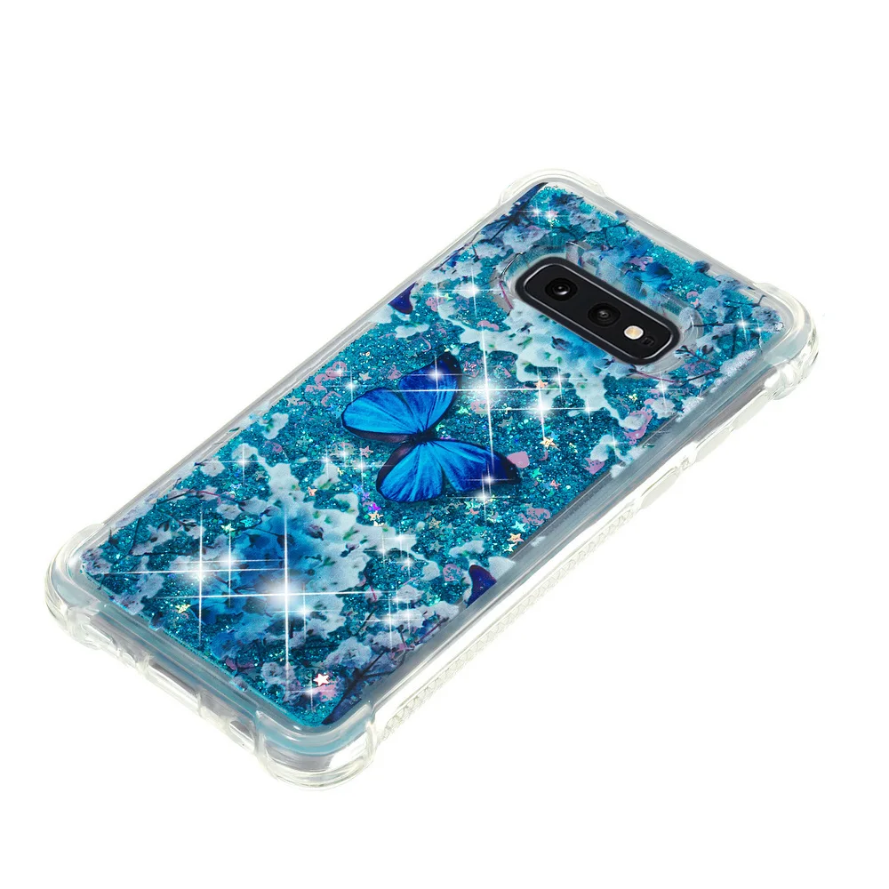 Блестящий чехол для Samsung Galaxy S10e S10 e блестящий милый мягкий Силиконовый
