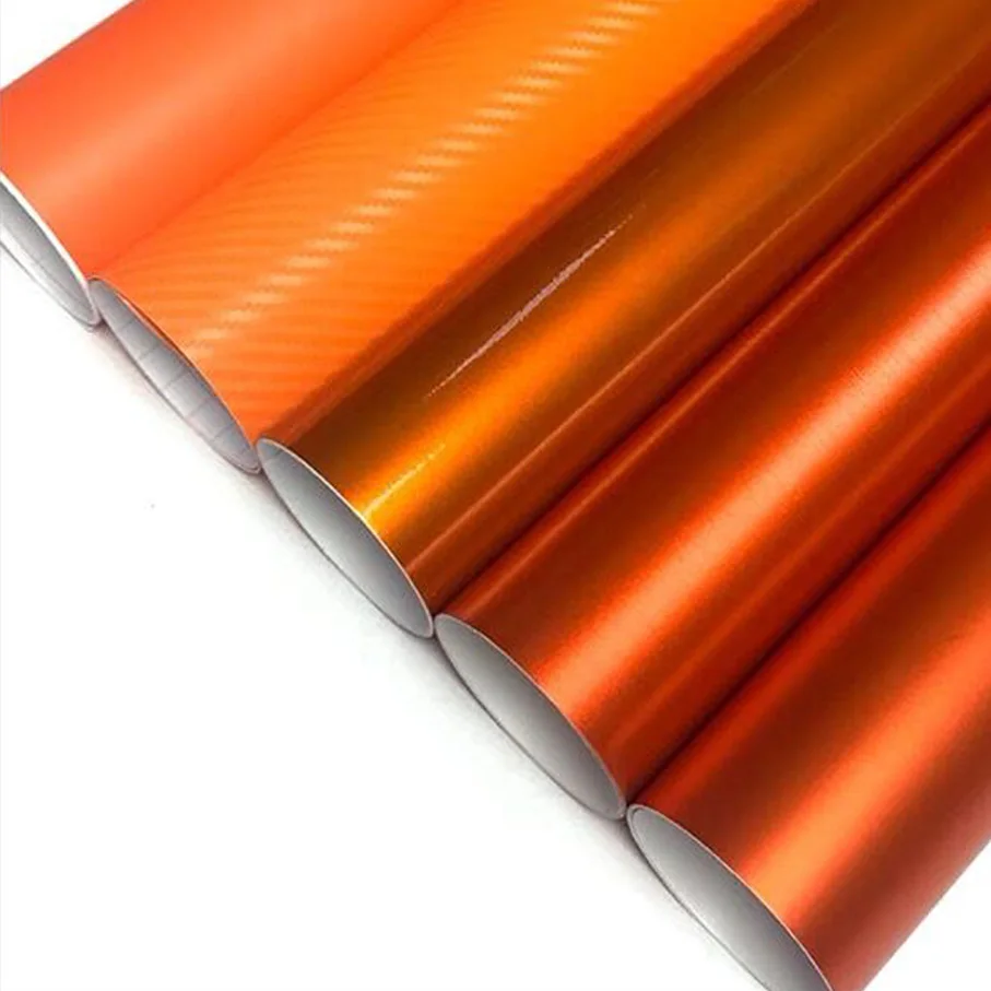 

10/20/30/40/50X152CM Orange Glossy Vinyl Film Sticker matt chrome Gloss Wrap Foil Decal Car Motorcycle Bike Scooter Wrapping