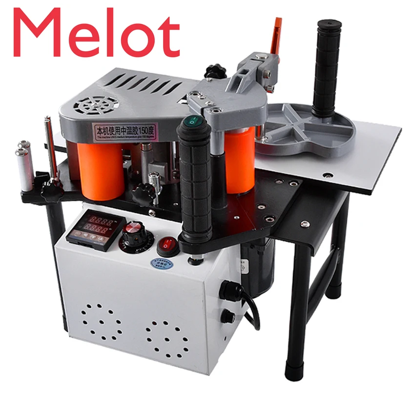 

SC-40 Edge Banding Machine Portable Wood PVC Two-sided Gluing Edge Bander with Tray & Cut Adjustable Speed 110/200V 1200W 1000ml