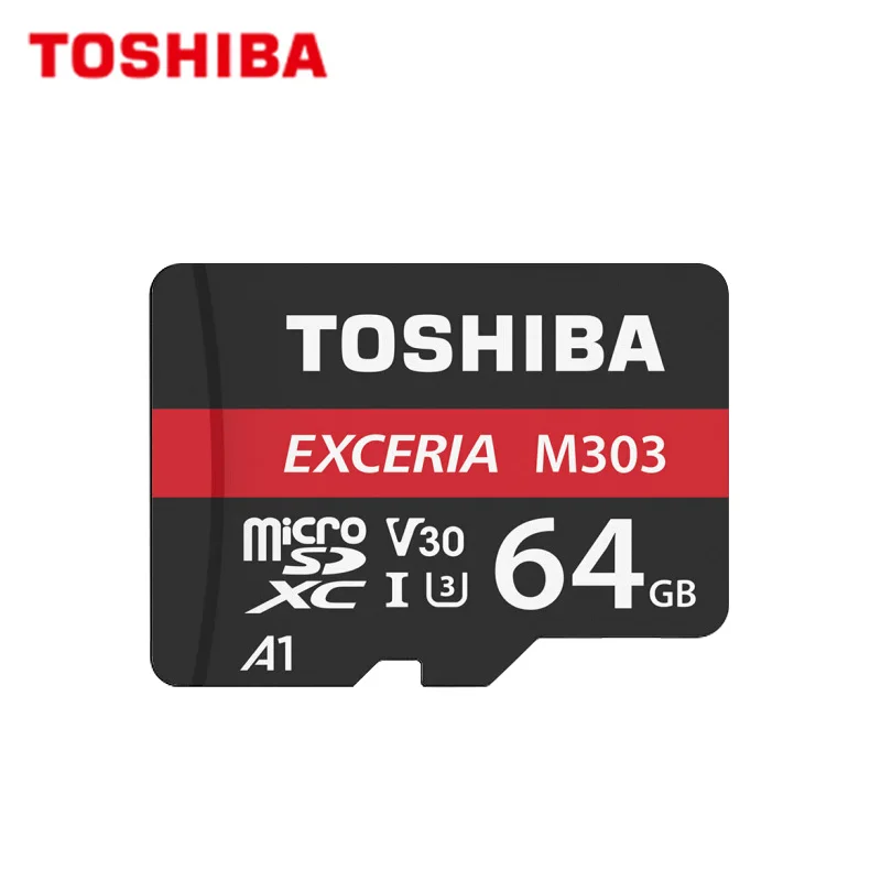 TOSHIBA Micro SD карта 128 Гб 64 Гб Подлинная Exceria SDXC V30 A1 U3 32 Гб 16 Гб SDHC U1 M203 карта памяти флэш-карта с адаптером
