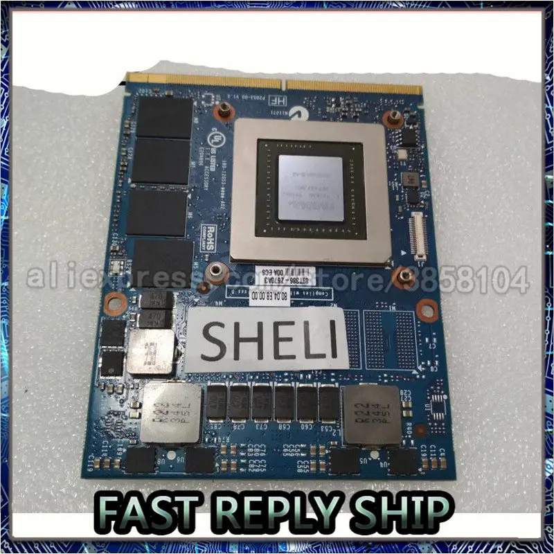 Видеокарта SHELI J0M0K CN-0J0M0K GTX860M GTX 860M MXM 3 0 DDR5 2 Гб VGA для ноутбука DELL M17X R5 M18X R3 |