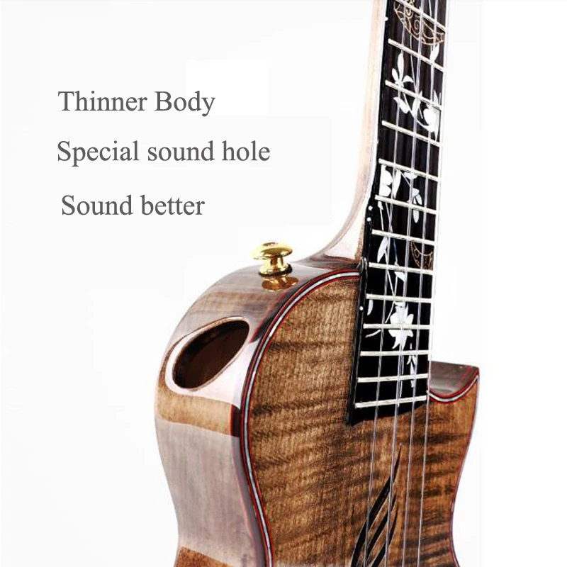New Enya E6 Thinner Ukulele North European Maple ukelele 26" 23" Hawaii Guitar 4 String mini Guitar Musical Instruments profess