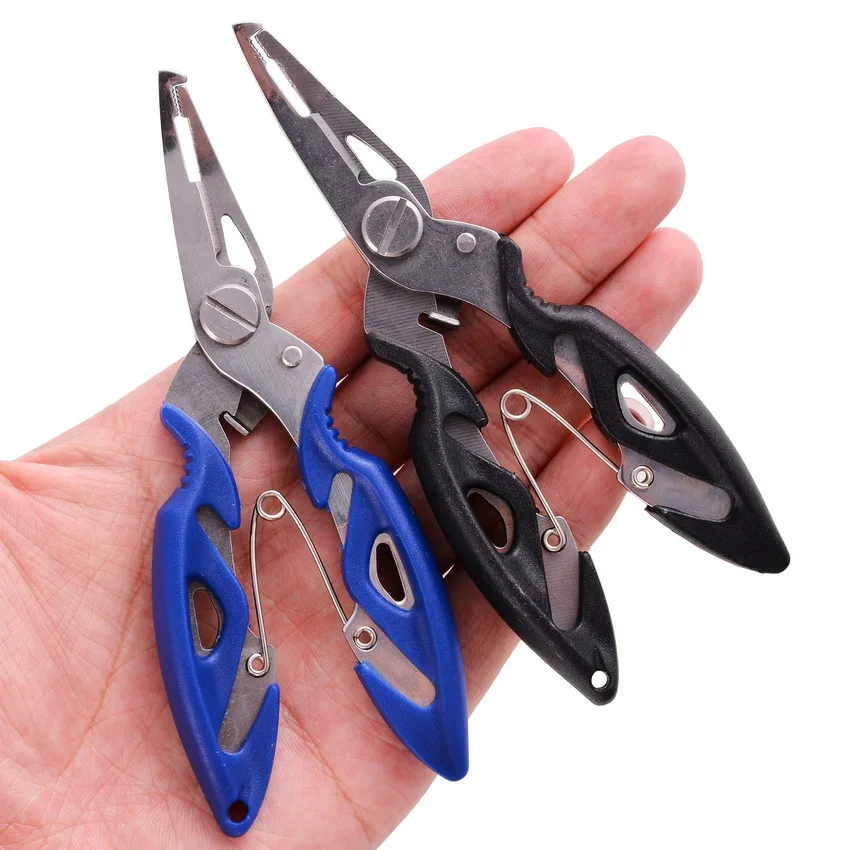 Fishing Plier Multi-Function Hook Remover- Fish Line Cutter Stainless Steel  Curved Remove Hook with Knife Fishing Tackle Multi-Tool