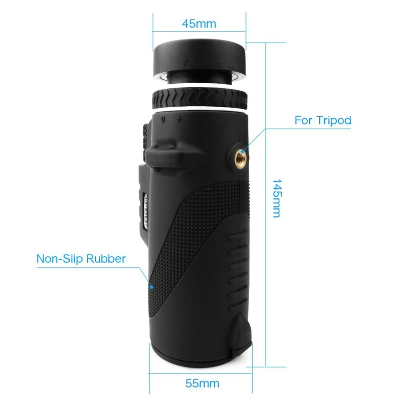 Высокая мощность 40X60 монокулярный телескоп Bak4 призма для взрослых Fogproof Водонепроницаемый отлично подходит для наблюдения за птицами путешествия Stargazing Охота