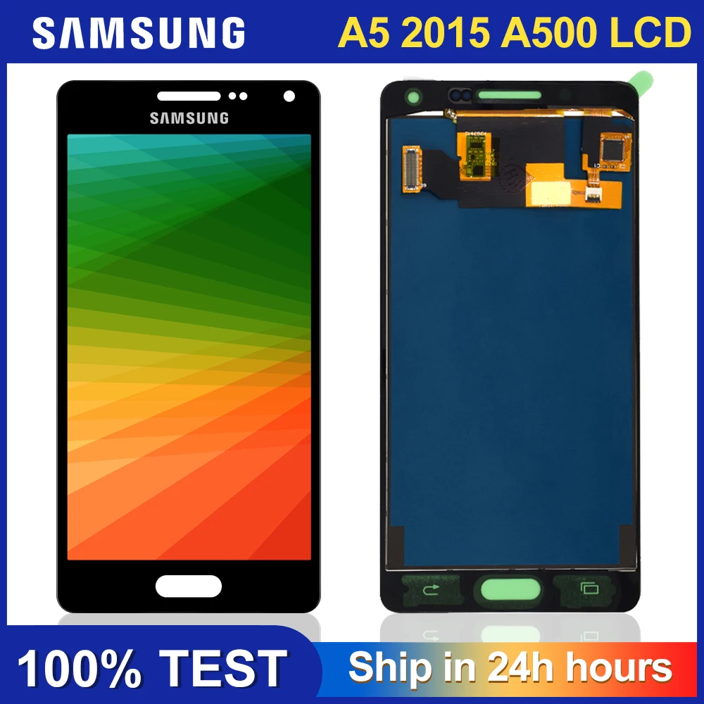 100% Tested TFT LCD For Samsung Galaxy A5 2015 A500 A500F A500M Display Touch Screen Digitizer Assembly Replacement | Мобильные