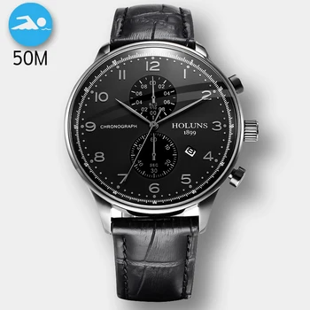 

2019 50M Waterproof Fashion Chronograph Brand Quartz Watch Men Military Stainless Steel Sports Watches Man Clock
