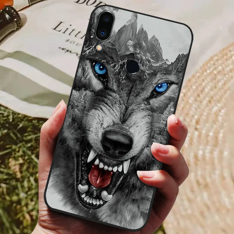 For Meizu Note 9 Case Wolf Cartoon Silicon Soft TPU Back Cover For Meizu Note 9 Phone Cases for Meizu Note9 Fundas Coque Capa 