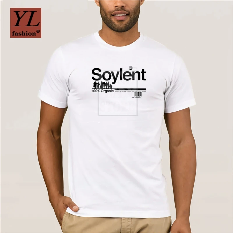 

Men s white short sleeve t shirt Unprocessed Soylent Green T Shirt Fashion Printed men
