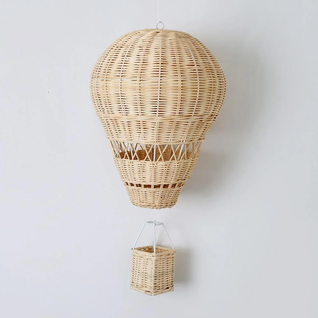 Nature Rattan Hot Air Balloon Party Decor Kid's Birthday Party Home Supplies New Year Decoration Ornaments