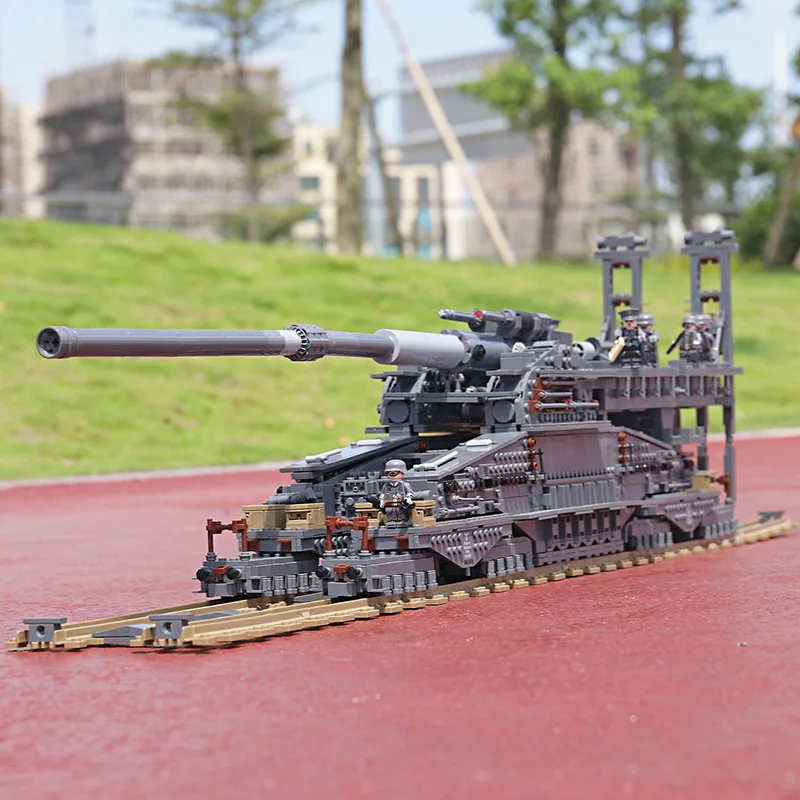 3846pcs Wwii Germany Heavy Artillery Schwerer Gustav Train Gun