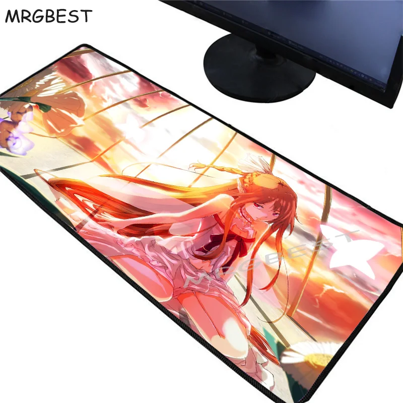 

MRGBEST Large Sword Art Online Asuna MousePad Anime Otaku XL PC Keyboard Gaming Gamer Fashion Durable Computer Desk Mat for Csgo